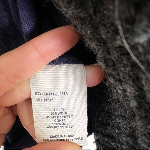 Anthropologie MOTH Colorblock Wool Coat blazer - Picture 7 of 8